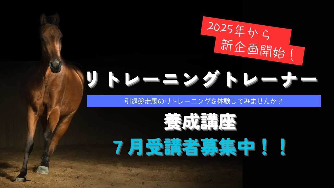 新企画！「引退競走馬1頭をみんなの手でリトレーニングしてみよう！」